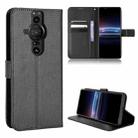 For Sony Xperia Pro-1 Diamond Texture Leather Phone Case(Black) - 1