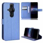 For Sony Xperia Pro-1 Diamond Texture Leather Phone Case(Blue) - 1