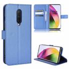 For OnePlus 8 Diamond Texture Leather Phone Case(Blue) - 1