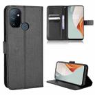 For OnePlus Nord N100 Diamond Texture Leather Phone Case(Black) - 1