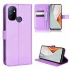 For OnePlus Nord N100 Diamond Texture Leather Phone Case(Purple) - 1