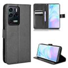 For ZTE Axon 30 Ultra 5G Diamond Texture Leather Phone Case(Black) - 1