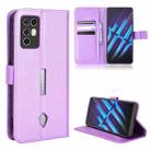 For ZTE Nubia Red Magic 6R Diamond Texture Leather Phone Case(Purple) - 1