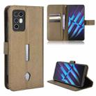 For ZTE Nubia Red Magic 6R Diamond Texture Leather Phone Case(Brown) - 1