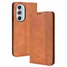 For Motorola Moto Edge 30 Pro/Edge+ 2022/Edge X30 Magnetic Buckle Retro Crazy Horse Leather Phone Case(Brown) - 1