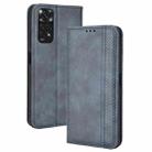 For Xiaomi Redmi Note 11S / Note 11 4G Overseas Version Magnetic Buckle Retro Crazy Horse Leather Phone Case(Blue) - 1