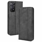 For Xiaomi Redmi Note 11 Pro 4G / 5G Overseas Version Magnetic Buckle Retro Crazy Horse Leather Phone Case(Black) - 1