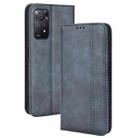 For Xiaomi Redmi Note 11 Pro 4G / 5G Overseas Version Magnetic Buckle Retro Crazy Horse Leather Phone Case(Blue) - 1