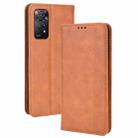 For Xiaomi Redmi Note 11 Pro 4G / 5G Overseas Version Magnetic Buckle Retro Crazy Horse Leather Phone Case(Brown) - 1