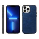 For iPhone 13 Pro Crazy Horse Texture PU Phone Case (Blue) - 1