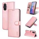 For OPPO A96 5G / Reno7 5G Overseas Version & OnePlus Nord N20 5G AZNS Skin Feel Calf Texture Horizontal Flip Leather Phone Case(Rose Gold) - 1