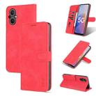 For OPPO A96 5G / Reno7 5G Overseas Version & OnePlus Nord N20 5G AZNS Skin Feel Calf Texture Horizontal Flip Leather Phone Case(Red) - 1