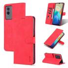 For vivo Y76s 5G / Y74s AZNS Skin Feel Calf Texture Horizontal Flip Leather Phone Case(Red) - 1