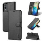 For vivo Y76s 5G / Y74s AZNS Skin Feel Calf Texture Horizontal Flip Leather Phone Case(Black) - 1