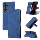 For Honor 60 AZNS Skin Feel Calf Texture Horizontal Flip Leather Phone Case(Blue) - 1