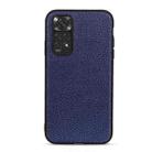 For Xiaomi Redmi Note 11 4G Global / Note 11S Big Hole Litchi Texture Leather Shockproof Phone Case(Blue) - 1