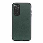 For Xiaomi Redmi Note 11 4G Global / Note 11S Big Hole Litchi Texture Leather Shockproof Phone Case(Green) - 1