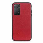 For Xiaomi Redmi Note 11 Pro Global Accurate Hole Litchi Texture Leather Shockproof Phone Case(Red) - 1