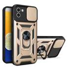 For Samsung Galaxy A03 5G 166mm Sliding Camera Cover TPU+PC Phone Case(Gold) - 1