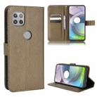 For Motorola Moto G 5G Diamond Texture Leather Phone Case(Brown) - 1