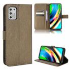 For Motorola Moto G Stylus 2021 Diamond Texture Leather Phone Case(Brown) - 1