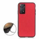 For Xiaomi Redmi Note 11 Pro Global Cross Texture Leather Shockproof Phone Case(Red) - 1
