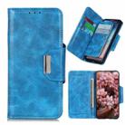 For Xiaomi Redmi Note 11 4G/5G Foreign Version Crazy Horse Texture Magnetic Flip Leather Phone Case(Blue) - 1