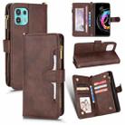 For Motorola Edge 20 Lite / Edge 20 Fusion Litchi Texture Zipper Leather Phone Case(Brown) - 1