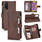 For vivo Y20 2020 / Y20i / Y20s / Y11s Litchi Texture Zipper Leather Phone Case(Brown) - 1