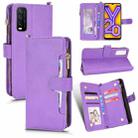 For vivo Y20 2020 / Y20i / Y20s / Y11s Litchi Texture Zipper Leather Phone Case(Purple) - 1