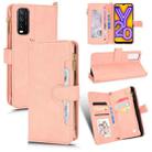 For vivo Y20 2020 / Y20i / Y20s / Y11s Litchi Texture Zipper Leather Phone Case(Pink) - 1