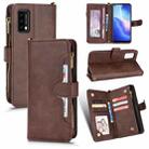 For Blackview A90 Litchi Texture Zipper Leather Phone Case(Brown) - 1