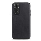 For Xiaomi Redmi Note 11 4G Global / Note 11S Accurate Hole Sheep Texture Leather Shockproof Phone Case(Black) - 1