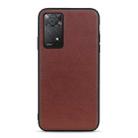 For Xiaomi Redmi Note 11 Pro Global Accurate Hole Sheep Texture Leather Shockproof Phone Case(Brown) - 1