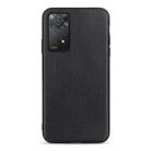 For Xiaomi Redmi Note 11 Pro Global Accurate Hole Sheep Texture Leather Shockproof Phone Case(Black) - 1