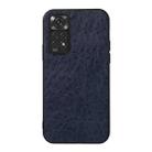 For Xiaomi Redmi Note 11 4G Global / Note 11S Crazy Horse Texture Shockproof Protective Leather Case(Blue) - 1