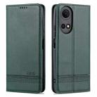 For Honor Play 30 Plus AZNS Magnetic Calf Texture Leather Phone Case(Dark Green) - 1