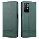 For Redmi Note 11 4G Overseas Version / Note 11S AZNS Magnetic Calf Texture Leather Phone Case(Dark Green) - 1
