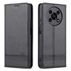 For Honor X30 AZNS Magnetic Calf Texture Leather Phone Case(Black) - 1
