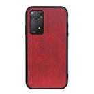 For Xiaomi Redmi Note 11 Pro Global Accurate Hole Two-color Calf Texture Shockproof Phone Case(Red) - 1