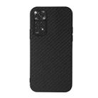 For Xiaomi Redmi Note 11 4G Global / Note 11S Accurate Hole Carbon Fiber Texture Shockproof Case(Black) - 1