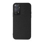 For Xiaomi Redmi Note 11 Pro Global Accurate Hole Carbon Fiber Texture Shockproof Case(Black) - 1