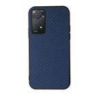 For Xiaomi Redmi Note 11 Pro Global Accurate Hole Carbon Fiber Texture Shockproof Case(Blue) - 1