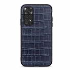 For Xiaomi Redmi Note 11 4G Global / Note 11S Crocodile Texture Leather Shockproof Phone Case(Blue) - 1