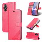 For OnePlus Nord N20 5G AZNS Sheepskin Texture Flip Leather Phone Case(Red) - 1