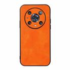 For Honor Magic4 Pro Two-color Litchi Texture PU Phone Case(Orange) - 1