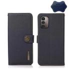 For Nokia G21 / G11 4G KHAZNEH Custer Genuine Leather RFID Phone Case(Blue) - 1