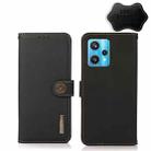 For OPPO Realme 9 Pro+ KHAZNEH Custer Genuine Leather RFID Phone Case(Black) - 1