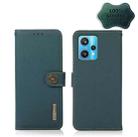 For OPPO Realme 9 Pro+ KHAZNEH Custer Genuine Leather RFID Phone Case(Green) - 1