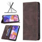 For Samsung Galaxy A23 5G Magnetic RFID Blocking Anti-Theft Leather Phone Case(Brown) - 1